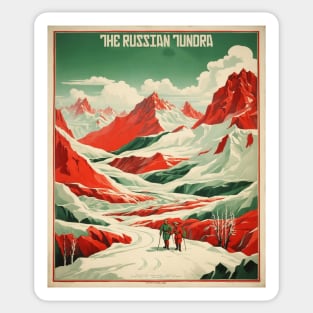 The Russian Tundra  Russia Vintage Tourism Poster Sticker